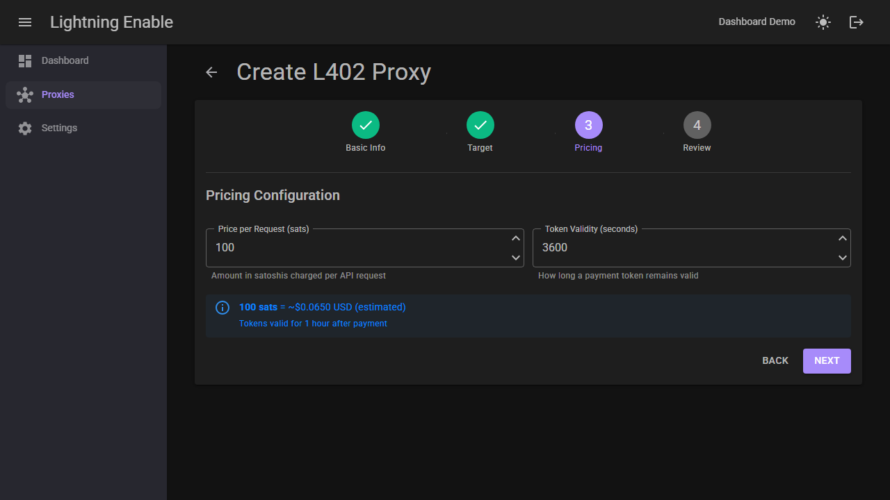 Create Proxy - Step 3